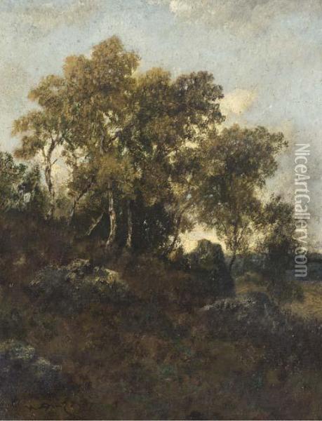 Bosquet A Flanc De Colline Oil Painting - Narcisse-Virgile D Az De La Pena