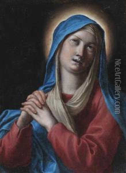 The Madonna At Prayer Oil Painting - Alessandro Tiarini