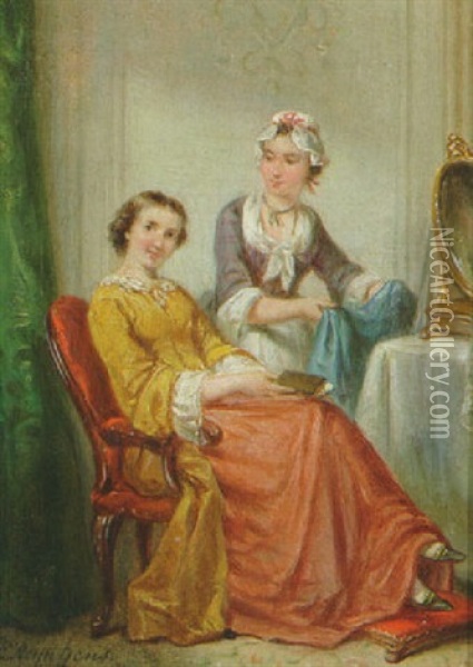 Choosing A Suitable Dress Oil Painting - Henricus Engelbertus Reijntjens