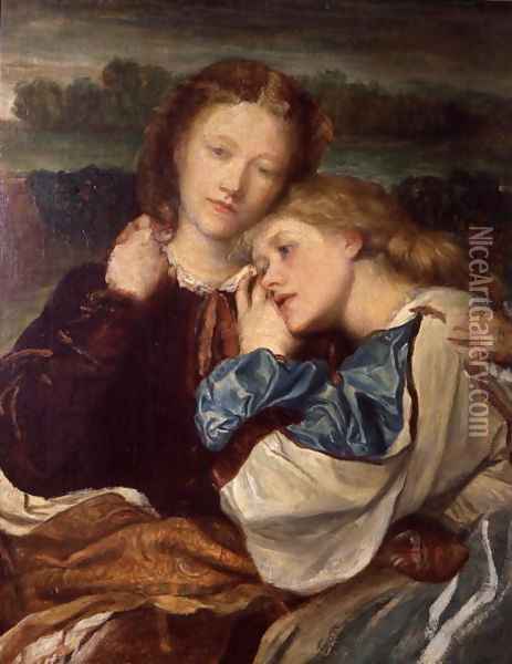 The Terry Sisters Oil Painting - George Frederick Watts