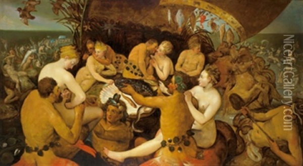 Die Hochzeit Von Peleus Und Thetis(?) Oder Die Gaben Des Meeres Oil Painting - Frans Floris the Elder