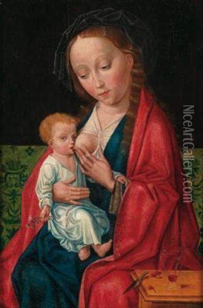 Madonna Che Allatta Il Bambino Oil Painting - Joos Van Cleve