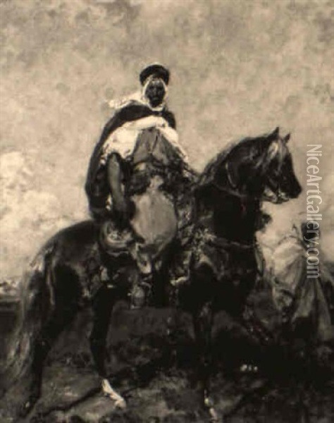 An Arab On Horseback Oil Painting - Henri Emilien Rousseau