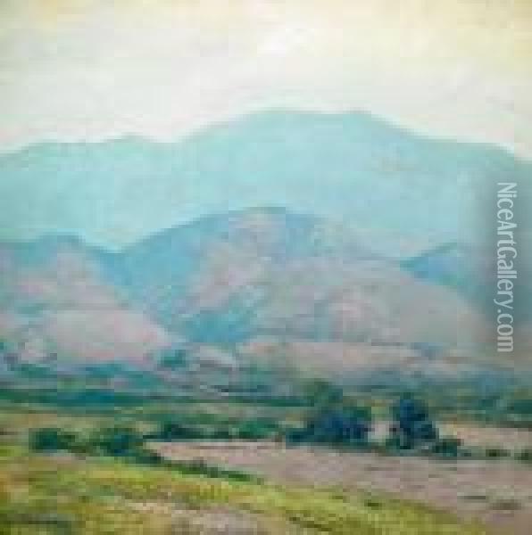 Rose Tinted Heights Oil Painting - Maurice Braun