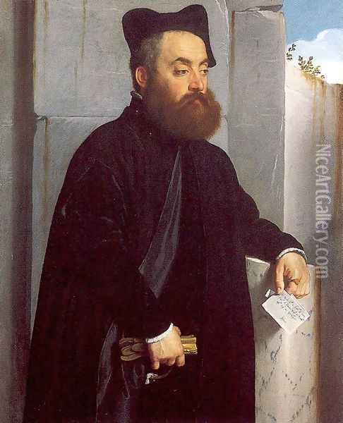 Canon Ludovico di Terzi 1559-60 Oil Painting - Giovanni Battista Moroni