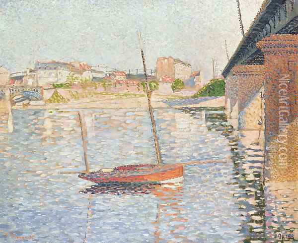 River Scene Oil Painting - Paul Signac
