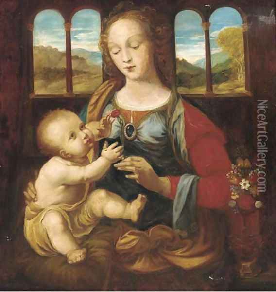The Madonna and Child Oil Painting - Leonardo Da Vinci