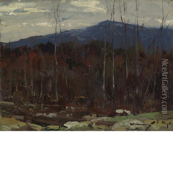 Mount Monadnock, Late Autumn Oil Painting - Chauncey Foster Ryder