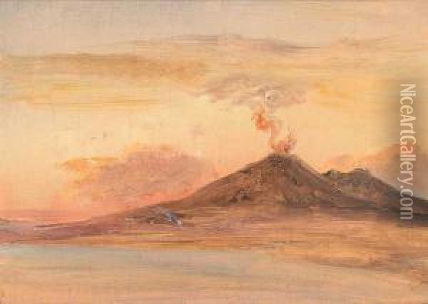 Napoli Gulfen Med Vesuvius Oil Painting - Johan Christian Clausen Dahl