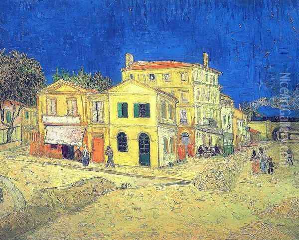 Vincent's House in Arles (The Yellow House) Oil Painting - Vincent Van Gogh