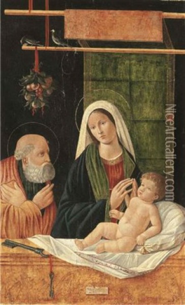 The Madonna And Child With Saint Peter Oil Painting - Francesco di Vittore Bissolo