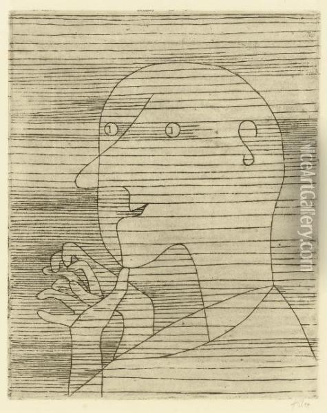 Rechender Greis (k. 104) Oil Painting - Paul Klee
