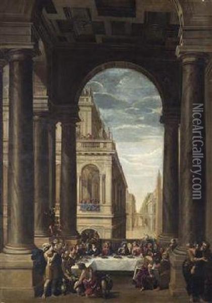 The Wedding At Cana Oil Painting - Pietro Francesco Garola