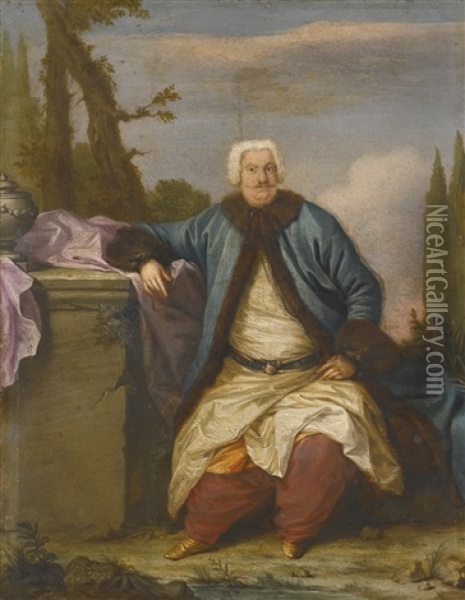 Portrait Of A Merchant Of The Levant Company Oil Painting - Andrea Soldi