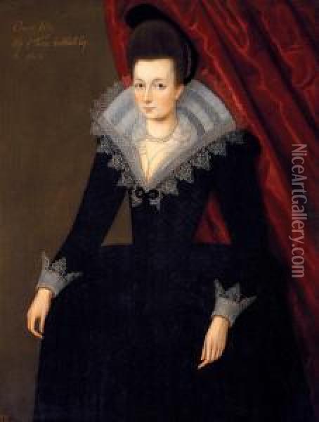 Portrait Of Eleanor Astley Oil Painting - Robert Peake
