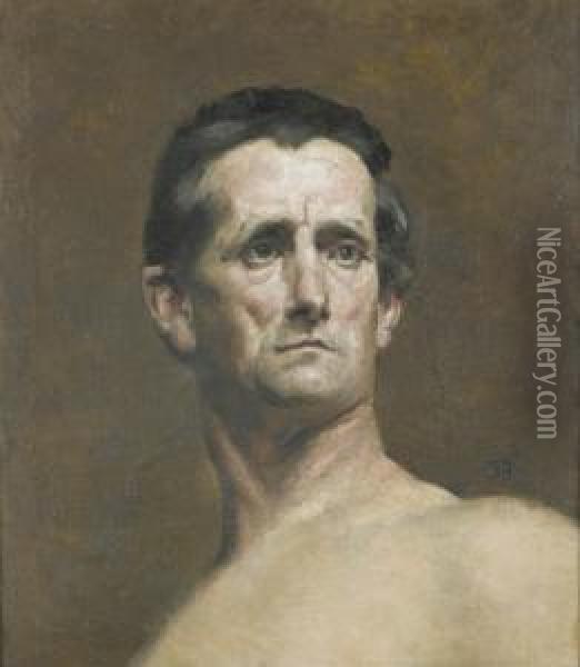 Brustbildnis Eines Mannes Oil Painting - Frank Buchser