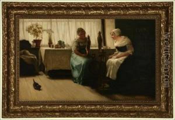The Gossips Oil Painting - Carl von Marr