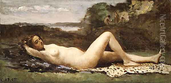 Bacchante in a Landscape 1865 Oil Painting - Jean-Baptiste-Camille Corot