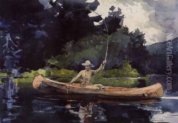 Playing Him Oil Painting - Winslow Homer