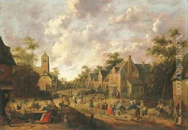 A village kermesse Oil Painting - Joost Cornelisz. Droochsloot
