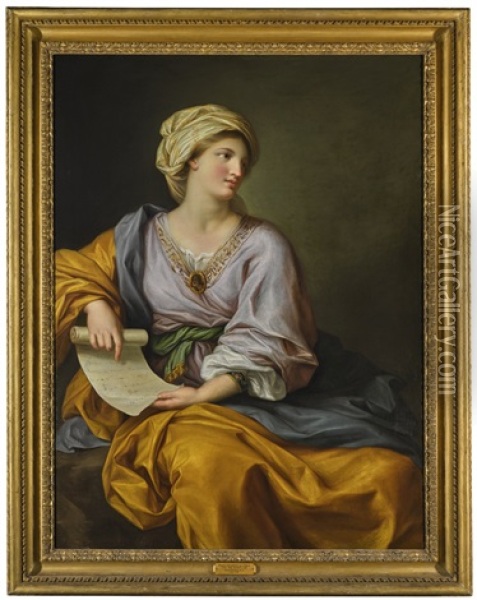 Portrait Of Emma Hamilton As A Sibyl Oil Painting - Gavin Hamilton