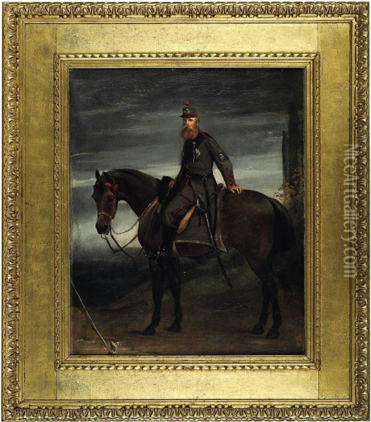 Portrait Of John Poyntz, 5th Earl Spencer (1835-1910) Oil Painting - John Charlton
