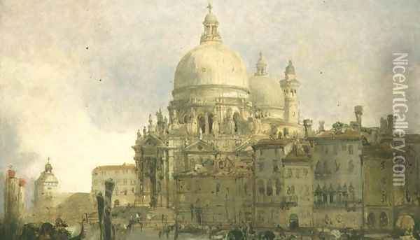 Santa Maria della Salute, Venice, 1851 Oil Painting - David Roberts