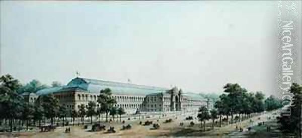 Perspective View of the Palais de l'Industrie Oil Painting - Max Berthelin