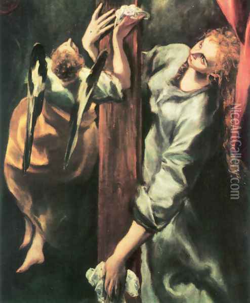 The Crucifixion (detail) Oil Painting - El Greco (Domenikos Theotokopoulos)