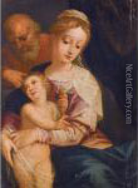 The Holy Family Oil Painting - Friedrich Sustris