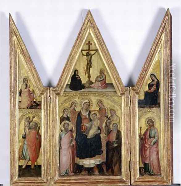 Triptych with Madonna and Child 1400 Oil Painting - di Bartolomeo di Biagio Martino