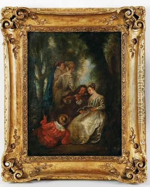 Senza Titolo Oil Painting - Watteau, Jean Antoine