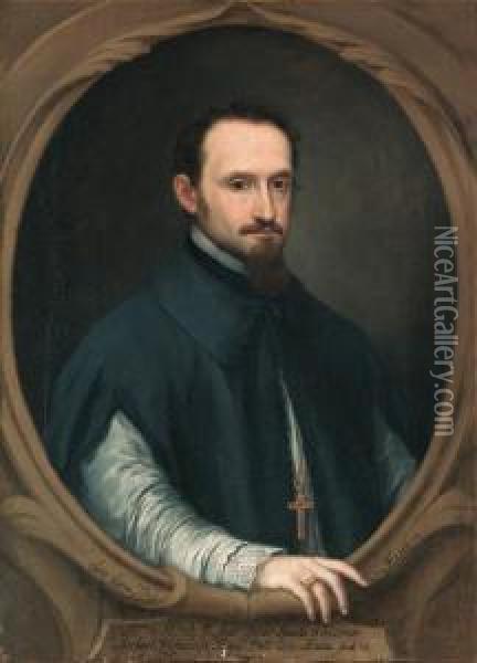 Portrait Of The Archbishop Of Seville, Don Ambroio De Spinola Oil Painting - Pedro Nunez De Villavicencio