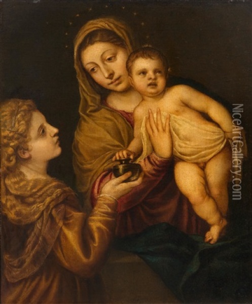 Madonna And Child With The Holy Magdalene Oil Painting -  Padovanino