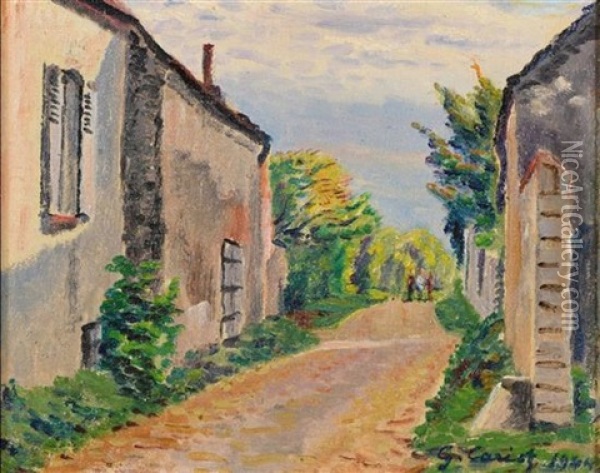 Narrow Street In The Country Oil Painting - Gustave Camille Gaston Cariot