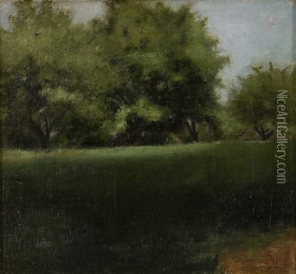 Ved Et Skovbryn Oil Painting - Vilhelm Hammershoi