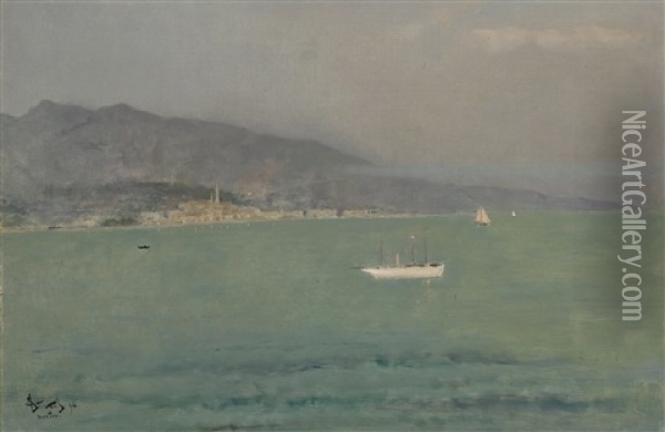 Menton, Apres-midi Oil Painting - Alfred Stevens