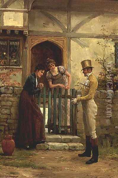 The Visitor Oil Painting - George Goodwin Kilburne