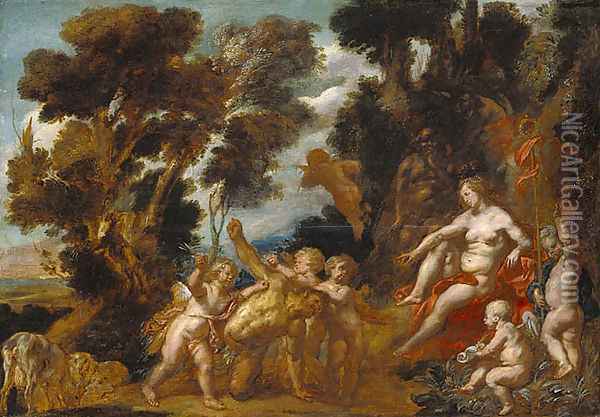 Venus and Eros Oil Painting - Jacob Jordaens