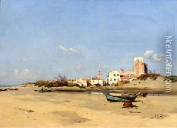 Les Saintes-maries-de-la-mer Oil Painting - Joseph Garibaldi