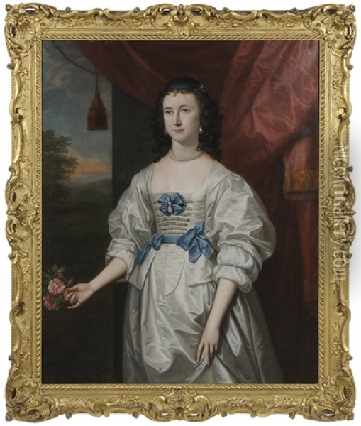 Portrait Mrs. Richard Ray Oil Painting - Thomas Hudson