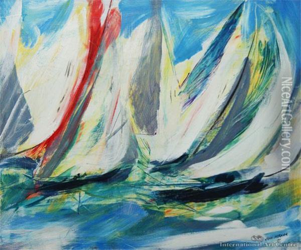 Yachts Ii Oil Painting - John Horner