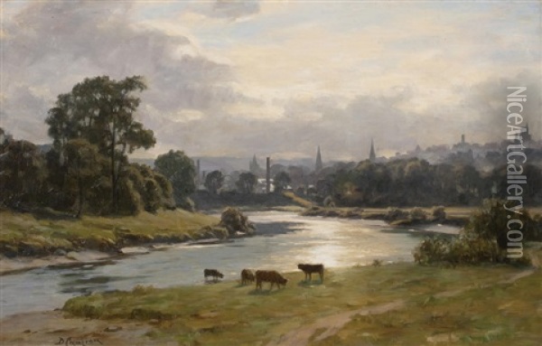 The Town Of Stirling Oil Painting - Duncan Cameron