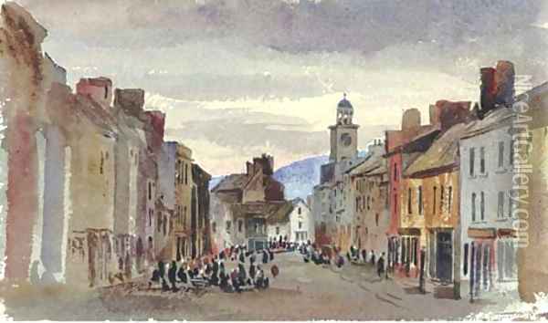 Carrick from the inn Oil Painting - Harriet Cheney