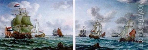 Marine Oil Painting - Pieter Aartzs Blaauw