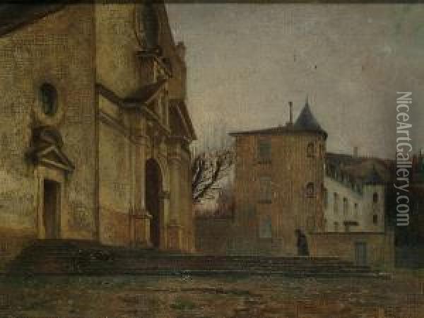 The Monastery Oil Painting - Edouard Frere
