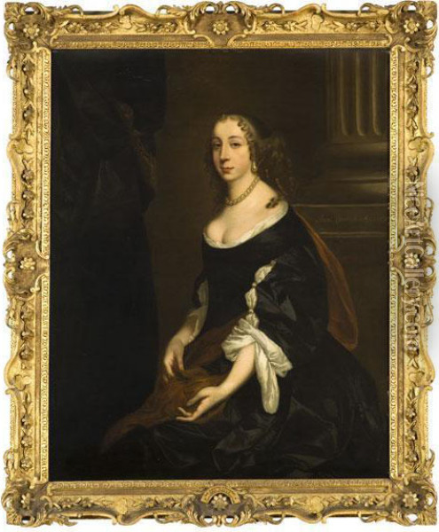 Ritratto Di Anna Contessa Di Rochester Oil Painting - John Hayls