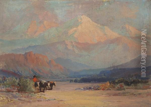 Riders In Death Valley Oil Painting - Arthur William Best