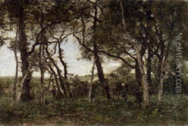 In The Wood Oil Painting - Theophile De Bock