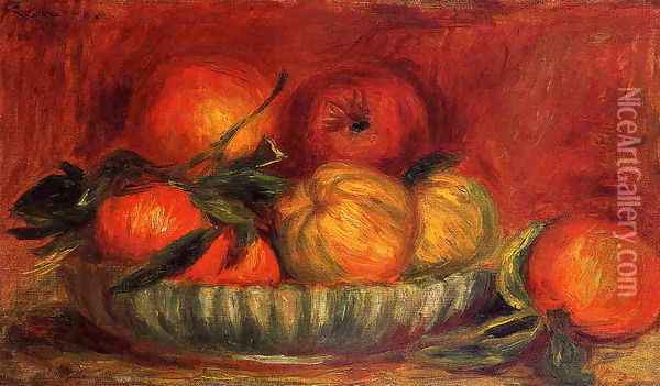 Still Life With Apples And Oranges Oil Painting - Pierre Auguste Renoir